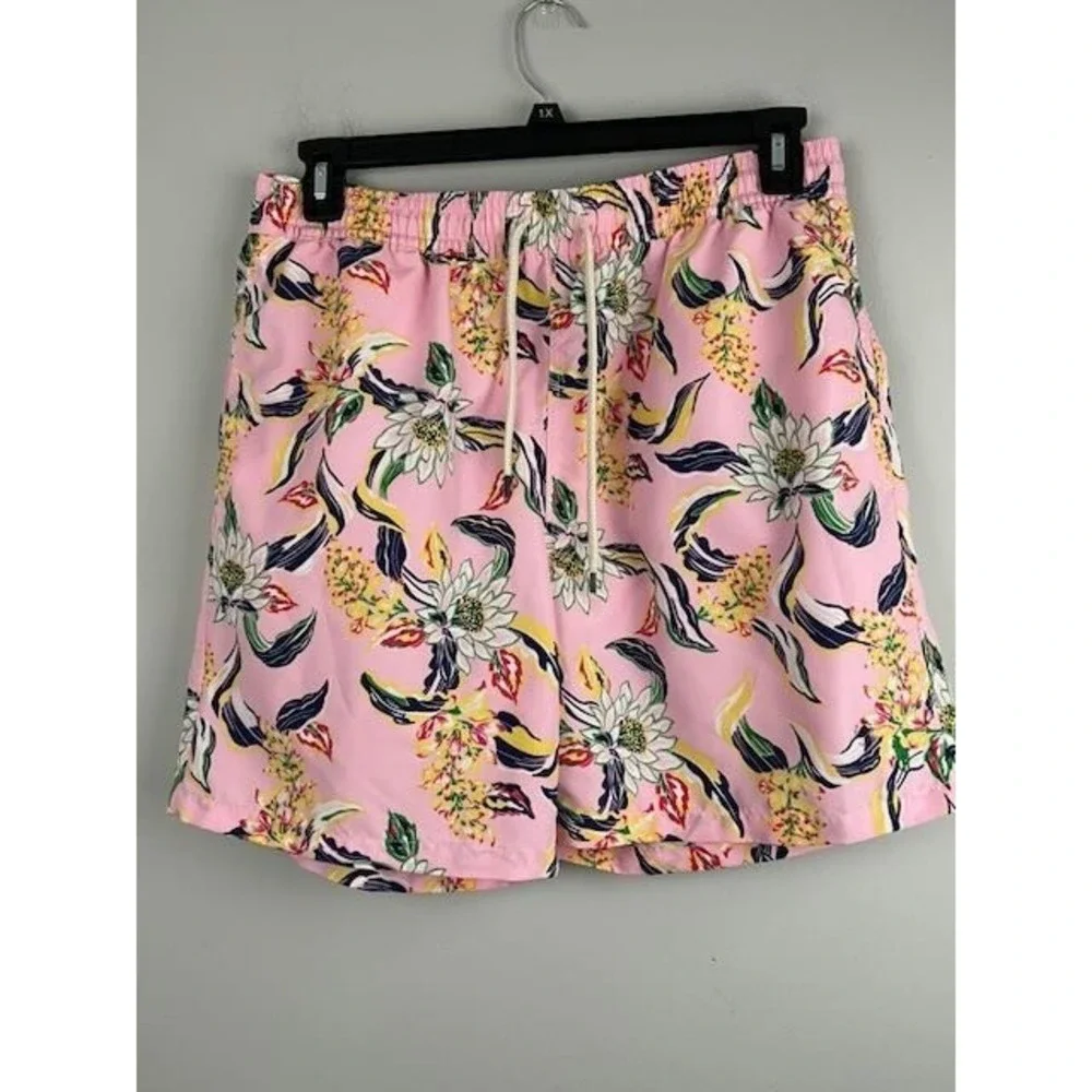 Polo Ralph Lauren Pink Floral Swim‎ Trunks Men's Large – Tropical Print Board